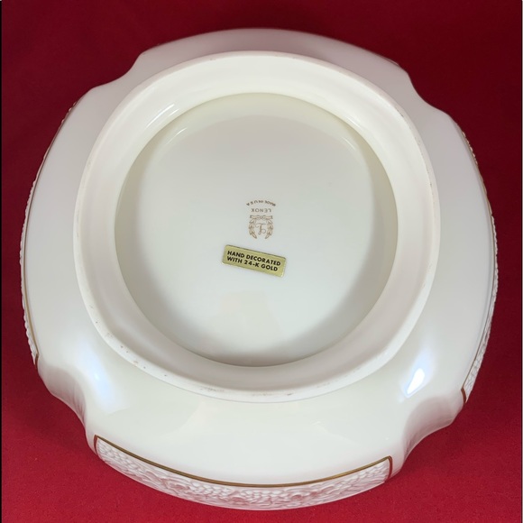 VINTAGE CHINA LENOX Center Serving Bowl - Picture 3 of 4